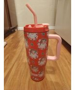 SIMPLY BELLE Santa Travel Tumbler 40 oz. Holly Floral Animal Print  - €28,59 EUR