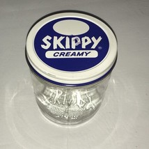 VINTAGE SKIPPY CREAMY PEANUT BUTTER GLASS JAR 10 oz AHK 744-12 - £4.66 GBP