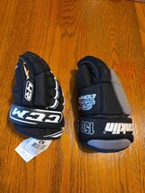1 CCM 4R Junior Ice Hockey Gloves 9 Inch Youth Black White 1 Franklin 10... - $10.44