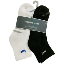 NWT 6-PAIRS PACK MICHAEL KORS MSRP $26.99 MEN BLACK QUARTER CUT SOCKS SI... - $16.99
