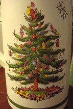 Spode THERMAL GARAFE &quot;Christmas Tree&quot; pattern 10&quot;tall, original box - £97.78 GBP