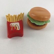 McDonald&#39;s Play Food French Fries Hamburger Lettuce Patty Toy Lot Vintage 1988 - £23.31 GBP