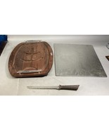 Large Wooden Carving Board, Double Edged Carving Knife &amp; Counter Mat - €21,32 EUR