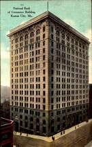 Kansas City MO-National Bank Of Commerce Building, Vintage  Postcard BK47 - £5.43 GBP