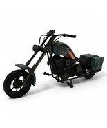 Vintage Metal Motorcycle Model With American Flag Design &amp; Saddlebags - $75.82 CAD
