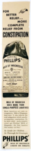 1952 Genuine Phillip&#39;s Milk Of Magnesia Relief From Constipation PRINT AD - £6.99 GBP
