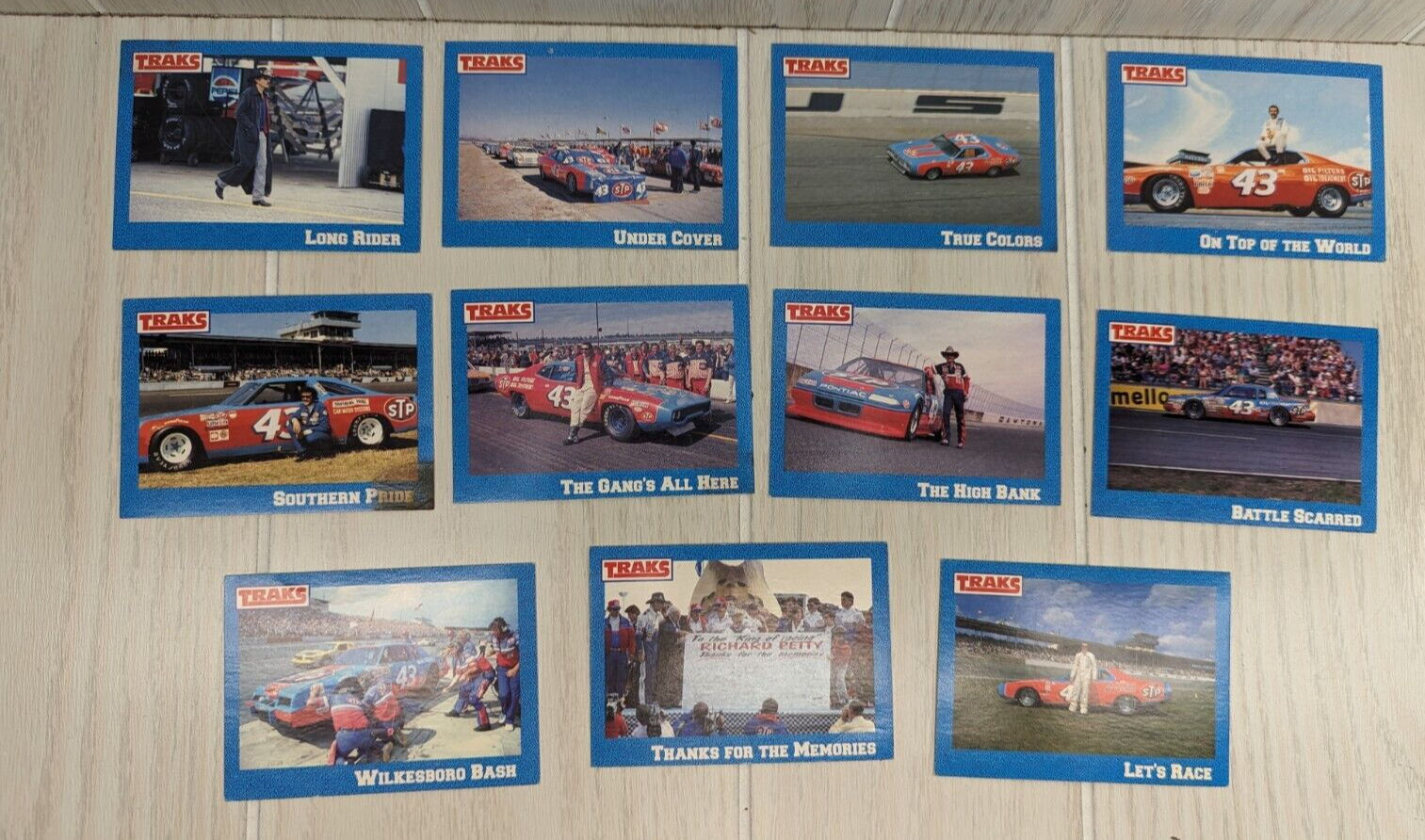 Primary image for Traks 1991 lot 11 trading cards fair condition two poor with spots Richard Petty