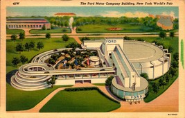 1939 Postcard New York World&#39;s Fair Ford Motor Co Road Of Tomorrow Exhibit BK51 - £2.35 GBP