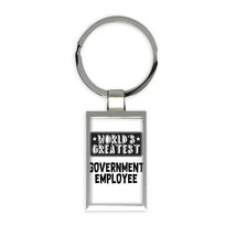 World Greatest Government Employee : Gift Keychain Work Christmas Birthday Offic - £6.31 GBP