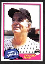 New York Yankees Gaylord Perry 1981 Topps #582 ! - £0.51 GBP