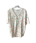 Kim Gravel Belle Tropical Zip Front Top Women’s 1X - $19.80
