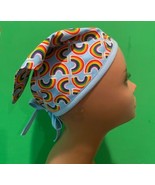 Sky Blue Rainbow Scarf Cotton Triangle Scarf, One Size, Headcover, Beach... - $16.24 CAD