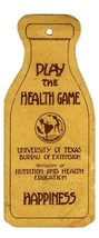 Play the Health Game 1920&#39;s Milk Bottle Shaped Paper Record University o... - £38.75 GBP