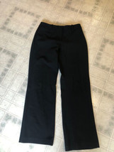Talbots Cotton Ponte Knit Pants Black Size 4 Curvy Flat Front  Trouser - £21.99 GBP