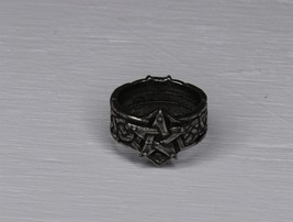 Celtic Theurgy Pentagram Ring Size 9.5 Alchemy Gothic English Pewter - £20.23 GBP