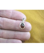 (p14-69) Orange AMBER stone oval .925 Sterling SILVER PENDANT Jewelry ne... - $15.92 CAD