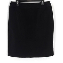 Isaac Mizrahi Skirt Size 12 Black Back Slit Zipper Stretch Lined Modest ... - $10.70