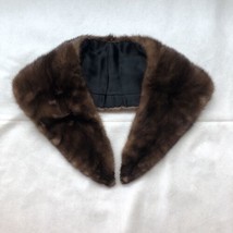 Mink fur collar brown for women&#39;s coat vintage 1950s/1960s - $22.76