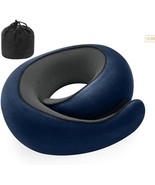 Memory Foam Travel Pillow for Airplanes,Neck Pillow for Traveling (Dark Blue) - $17.81