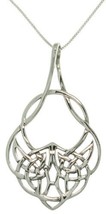 Jewelry Trends Sterling Silver Celtic Teardrop Knot Pendant with 18 Inch... - £35.91 GBP