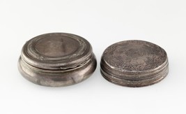 Silver Antique Miniature Compact and Tray - £77.67 GBP