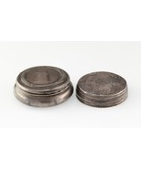 Silver Antique Miniature Compact and Tray - £77.62 GBP
