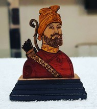Sikh Guru Gobind Singh Ji Wood Carved Photo Portrait Singh Kaur Desktop ... - $18.03