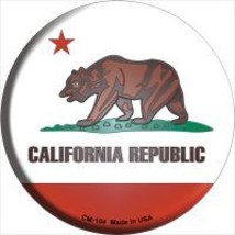California State Flag Novelty Metal Mini Circle Magnet CM-104 - £10.16 GBP