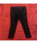 Old Navy Rockstar Denim Jeans sz 16 Super Skinny Black High Rise Slim Po... - $254.83 MXN