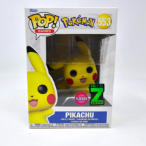 Funko Pop Games Pokemon Flocked Pikachu #553 Zavvi Exclusive With Protector - £15.37 GBP