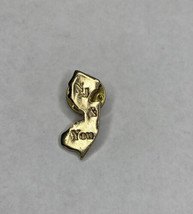 NJ And You New Jersey Souvenir Pinback Lapel Pin Tie Tack Gold Tone Tayl... - $8.00