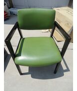 VINTAGE 1970s RETRO FURNITURE CHAIR LIME GREEN 30X22 - €88,23 EUR