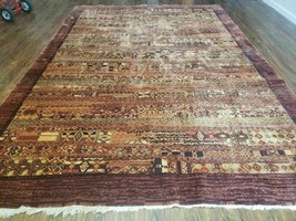 8&#39; x 11&#39; 7&quot; Hand Finished Couristan Modern Contemporary Wool Rug Belgium Brown - £668.92 GBP