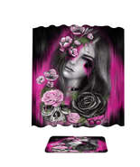 Dark Art Ravenous Beautiful Gothic Girl Shower Curtain - $445.30 MXN+