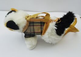 Tortoise Shell Cat shaped shoulder or hand bag fitted with a tartan coat - $40.00