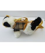 Tortoise Shell Cat shaped shoulder or hand bag fitted with a tartan coat - $40.00
