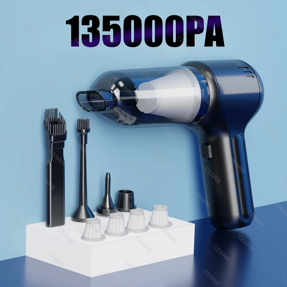 135000PA Mini Car Vacuum Cleaner Portable Powerful Strong Suction Cleaning - $50.13+