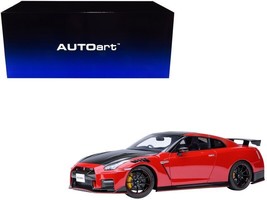 2022 Nissan GT-R (R35) Nismo RHD Red with Carbon Hood and Top 1/18 Model... - $249.58