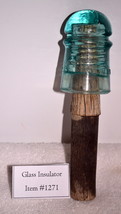 Insulator, Glass Insulator, #T -1271, vintage glass insulator, insulator... - $16.65
