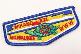 Turtle Mikano Lodge 231 Milwaukee OA Order Arrow WWW Boy Scouts Flap Patch - $10.52