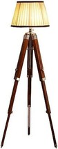 Nautical Tripod Floor Lamp Wooden Decorative Vintage Lamp Stand For Home Decor - £78.55 GBP