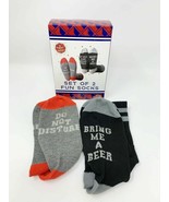 2 pr Socks Unisex Mens &#39;Bring Beer&#39; &amp; &#39;Do Not Disturb&#39; Fun Socks Gag Gif... - $183.01 MXN