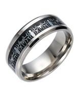 Silver Spiderman Ring Titanium Steel Black Carbon Fiber Promise Ring Band - £18.07 GBP