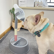 Automatic Pet Water Dispenser Stand Feeder Bowl Adjusting Height Water Bottle Ca - £30.13 GBP