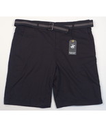 Beverly Hills Polo Club Black Flat Front Shorts &amp; Belt Men&#39;s NWT - £40.05 GBP