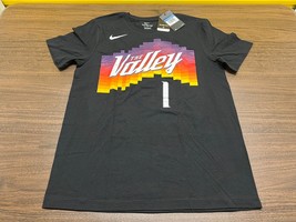 Devin Booker Phoenix Suns  &quot;The Valley&quot; Nike City Edition Black Shirt Medium NWT - £35.87 GBP