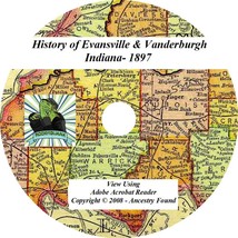 1897 History Evansville &amp; Vanderburgh County Indiana IN - £4.69 GBP