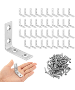 40PCS 1.5&quot; Zinc L Brackets with Screws – Corner Braces for Wood &amp; Shelves - $34.97 CAD