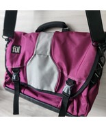 Ful Almost Famous Messenger Bag Padded Carrying 15&quot; Laptop Purple Gray C... - £30.94 GBP
