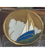 Sailboat Recovery Medallion Chip Coin AA NA Color Blue White Sober Sobriety - $403.78 MXN